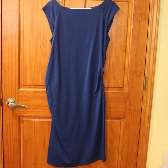 Diane Von Furstenberg Gabi Knit Suiting Blue Dress 12 - Picture 2 of 16